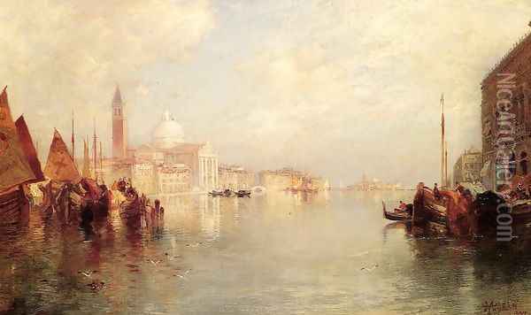 The Grand Canal I Oil Painting - Thomas Moran