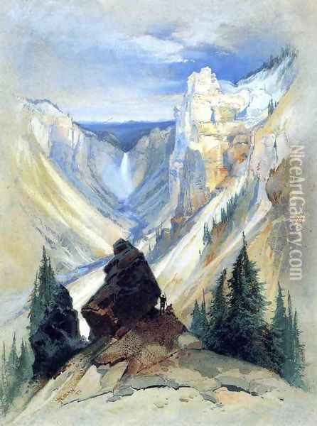 The Grand Canyon of the Yellowstone II Oil Painting - Thomas Moran
