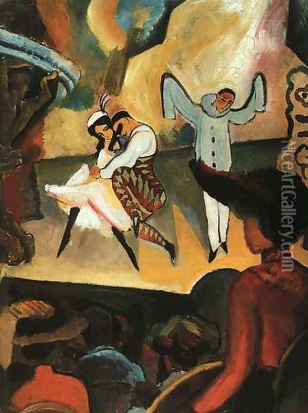 Russian Ballet Oil Painting - August Macke