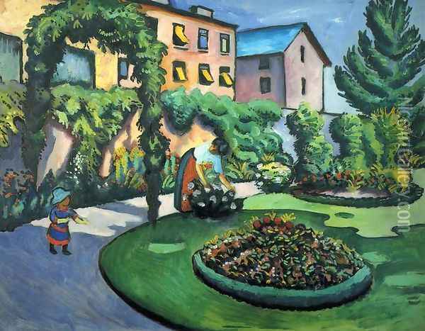 Gartenbild Oil Painting - August Macke