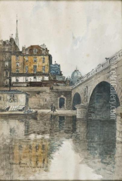 Le Pont Saint-michel Et L'ile De La Cite, Paris Oil Painting - Frank Myers Boggs
