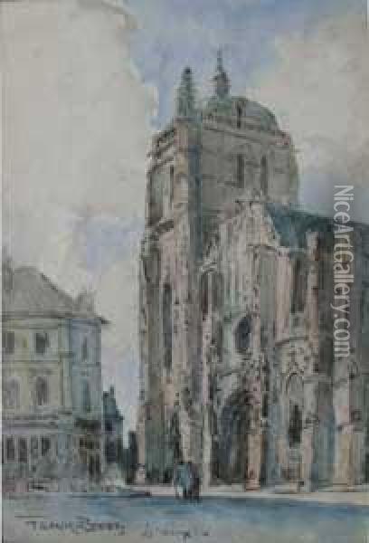 Place De L'eglise A Dreux Oil Painting - Frank Myers Boggs