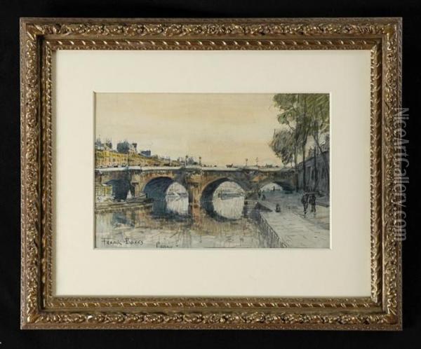 Le Pont Neuf, Paris Oil Painting - Frank Myers Boggs