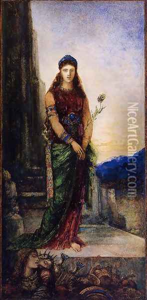 Helen on the Walls of Troy Oil Painting - Gustave Moreau