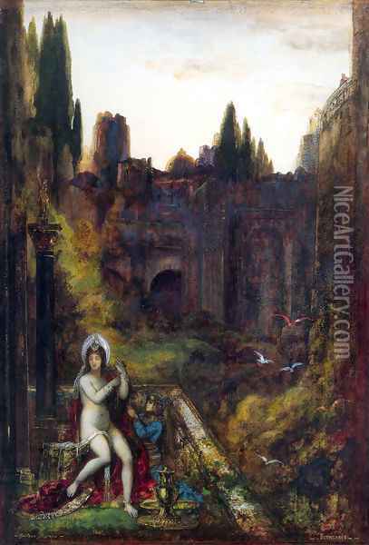 Bathsheba (or Bethsheba) Oil Painting - Gustave Moreau