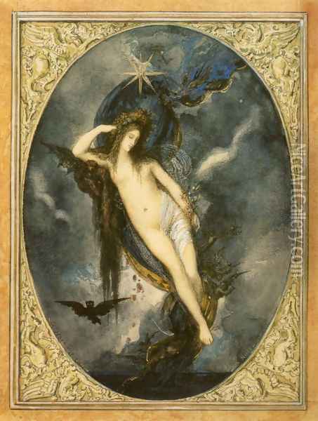 Night Oil Painting - Gustave Moreau