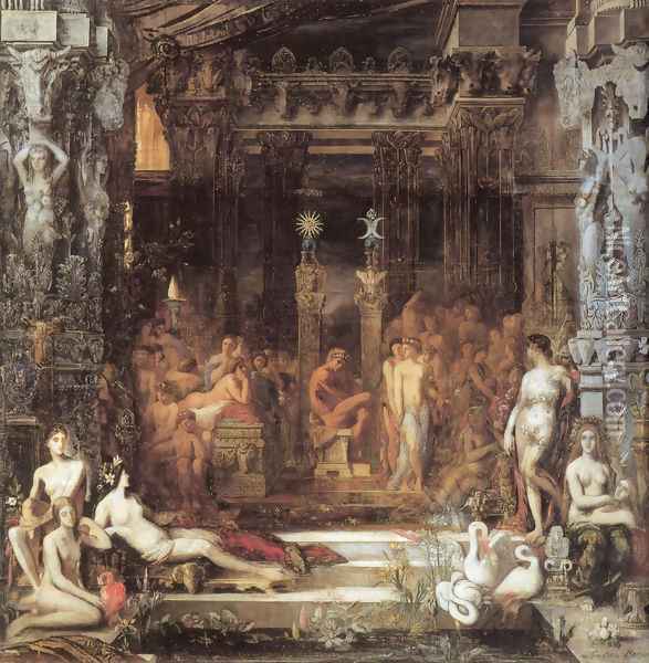 The Daughters of Thespius Oil Painting - Gustave Moreau
