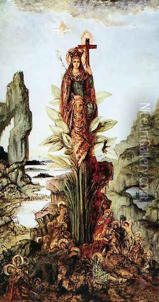 Mystical Flower Oil Painting - Gustave Moreau