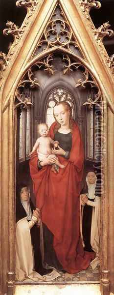 St Ursula Shrine- Virgin and Child 1489 Oil Painting - Hans Memling