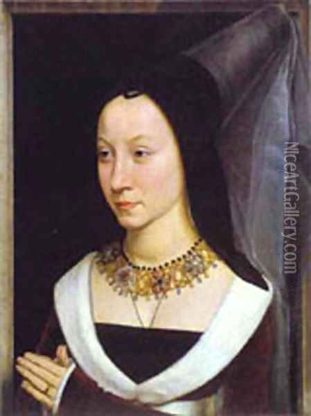 Tommaso Portinari And His Wife Part Of Diptych 2 1470 Oil Painting - Hans Memling