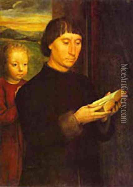 Portrait Of A Reading Man 1485 Oil Painting - Hans Memling