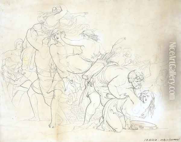 Benjamites Seizing Their Brides Oil Painting - Sir John Everett Millais