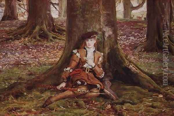 Rosalind in the Forest Oil Painting - Sir John Everett Millais