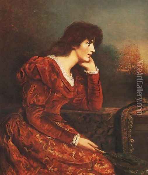 I am Never Merry when I hear Sweet Musik Oil Painting - Sir John Everett Millais