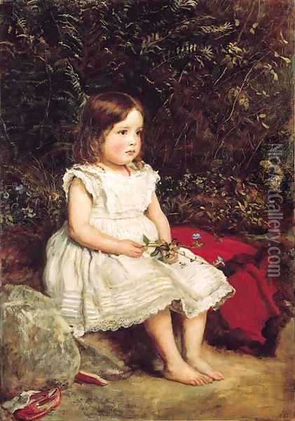 Portrait of Eveline Lees as a child Oil Painting - Sir John Everett Millais
