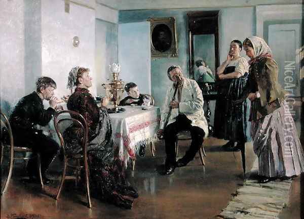 Hiring of a Maid, 1891-92 Oil Painting - Vladimir Egorovic Makovsky