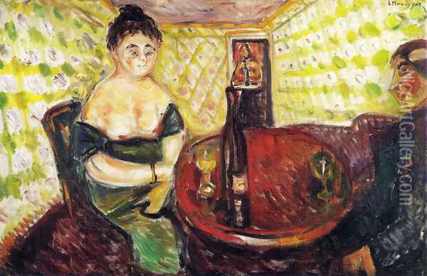Brothel Scene. For sweet Madel. From the series The Green Room Oil Painting - Edvard Munch