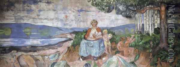 Alma mater 1916 Oil Painting - Edvard Munch