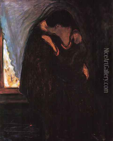 The Kiss Oil Painting - Edvard Munch