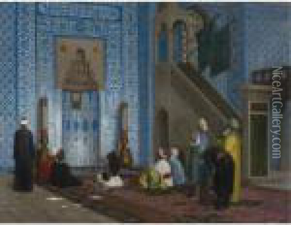 Rustem Pasha Mosque, Istanbul Oil Painting - Jean-Leon Gerome