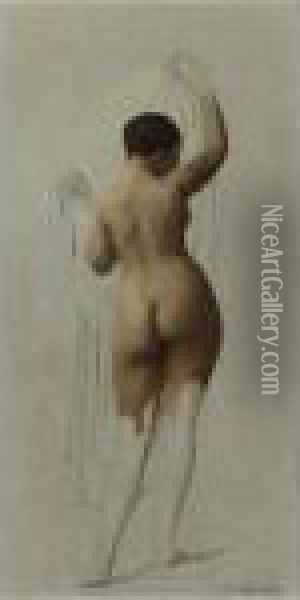 Nude (queen Rodophe) Oil Painting - Jean-Leon Gerome