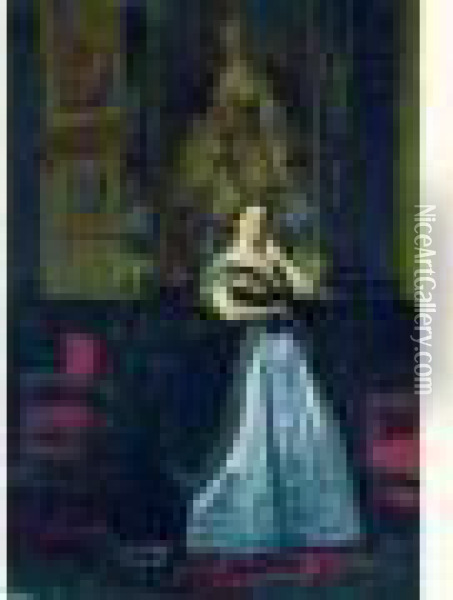 Portrait Presume De Madame La Baronne Nathaniel De Rothschild Oil Painting - Jean-Leon Gerome