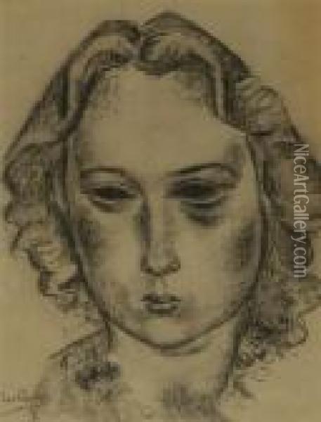 Portrait Of A Young Woman Oil Painting - Leo Gestel