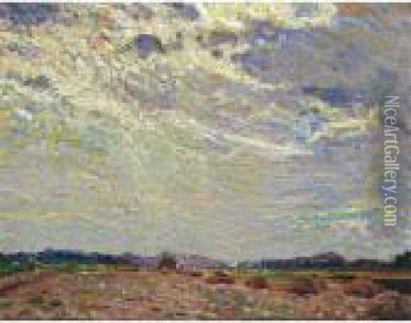 Landschap Bij Montfoort Oil Painting - Leo Gestel