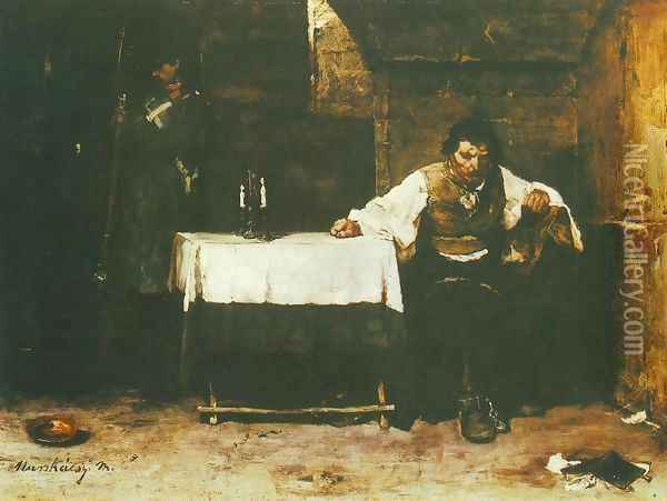 Condemned Cell (The Convict) 1869 72 Oil Painting - Mihaly Munkacsy
