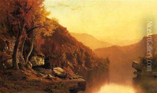 Shawanagunk Mountains, Autumn Oil Painting - Jervis McEntee