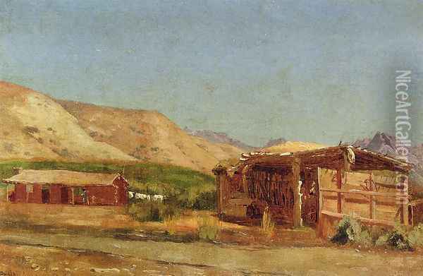 Hamilton's Ranch, Nevada Oil Painting - Jervis McEntee