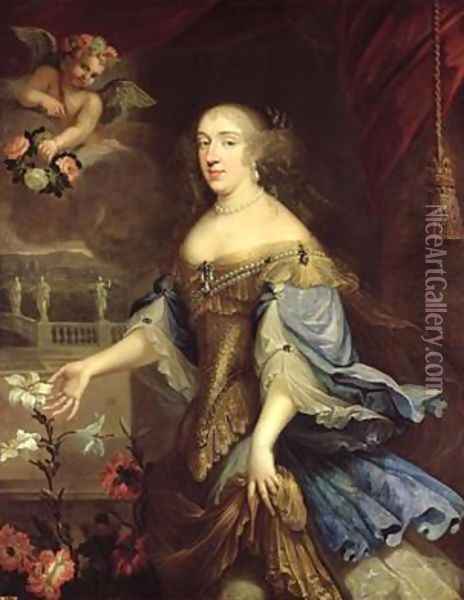 Anne-Marie-Louise dOrleans 1627-93 Duchess of Montpensier after 1662 Oil Painting - Pierre Mignard