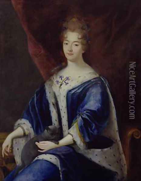 Portrait of Paule-Francoise Marguerite de Gondy Duchess of Lesdiguieres Oil Painting - Pierre Mignard