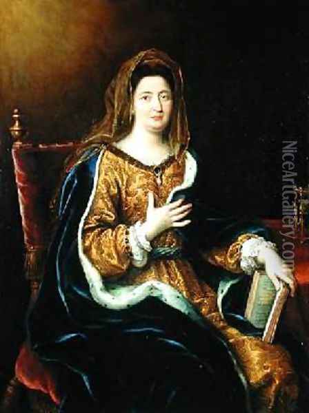 Portrait of Francoise dAubigne 1635-1719 Marquise de Maintenon 1694 Oil Painting - Pierre Mignard