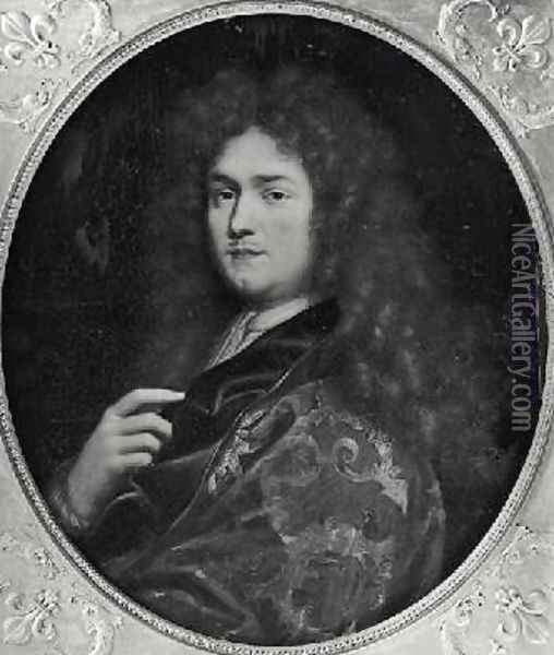 Portrait of Jean-Baptiste Colbert 1651-90 Marquis de Seignelay Oil Painting - Pierre Mignard