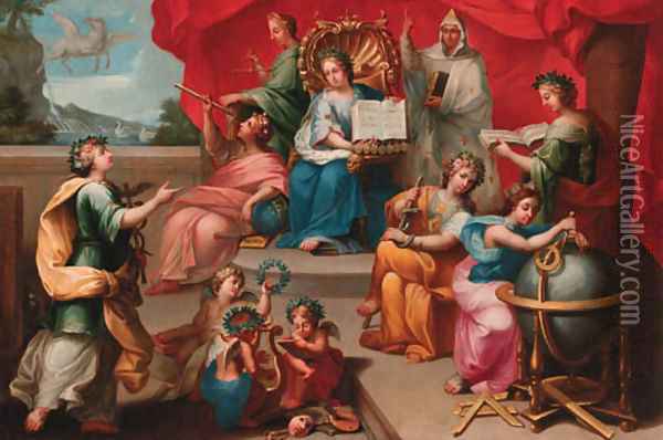 Allegory of the Liberal Arts Oil Painting - Pierre Mignard