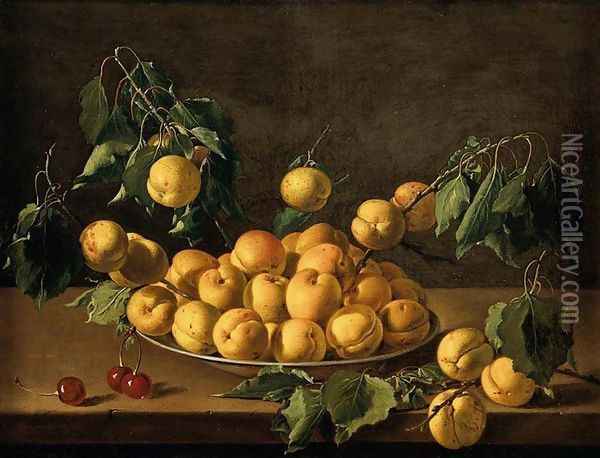 Still-Life of Fruit 1773 Oil Painting - Luis Eugenio Melendez