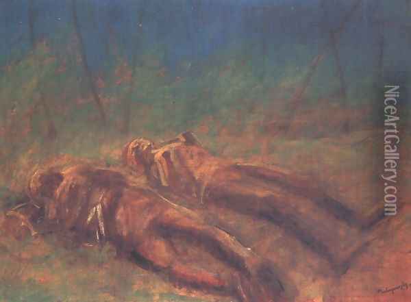 Evanescence c. 1917 Oil Painting - Laszlo Mednyanszky