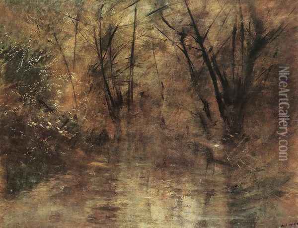 Landscape c. 1900 Oil Painting - Laszlo Mednyanszky