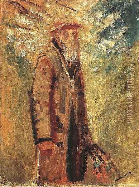Old Man 1915-18 Oil Painting - Laszlo Mednyanszky