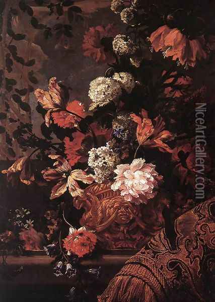 Flowers (1) Oil Painting - Jean-Baptiste Monnoyer