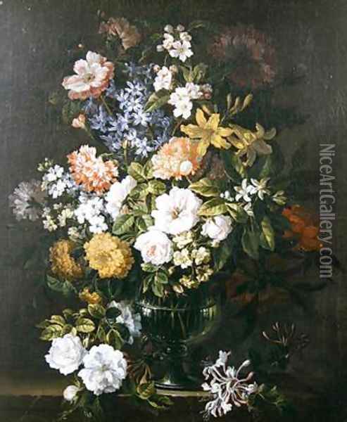 Still Life of Flowers Oil Painting - Jean-Baptiste Monnoyer