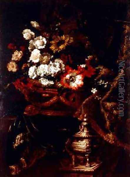 Still Life of Flowers 3 Oil Painting - Jean-Baptiste Monnoyer