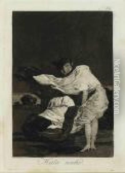 Mala Noche From Los Caprichos Oil Painting - Francisco De Goya y Lucientes