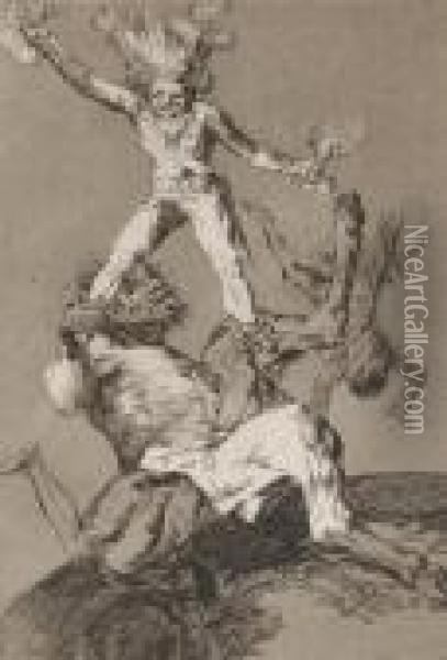 Subir Y Bajar Oil Painting - Francisco De Goya y Lucientes