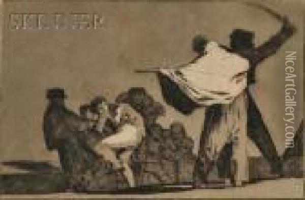 Disparate Conodido (que Guerrero!) Oil Painting - Francisco De Goya y Lucientes