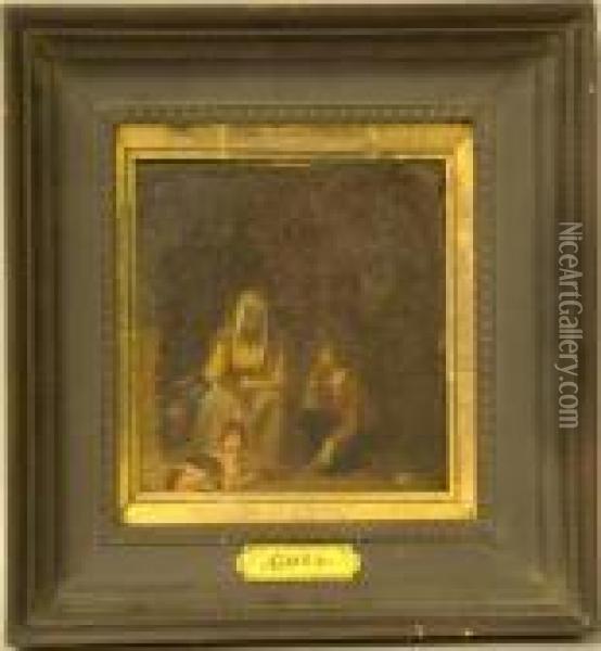 Oldwoman, Boy And Dog Oil Painting - Francisco De Goya y Lucientes