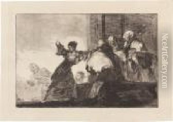 Sinrecomendarse A Dios Ni Al Diablo - Disparate Claro Oil Painting - Francisco De Goya y Lucientes