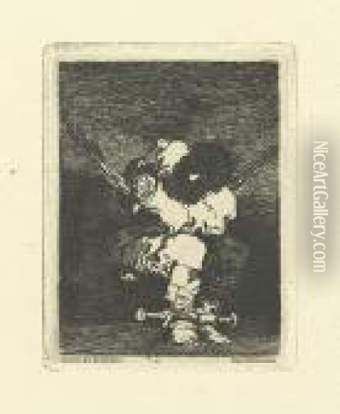 Tan Barbara La Seguridad Como El Delito. Oil Painting - Francisco De Goya y Lucientes