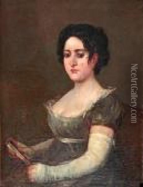 Retrato De La Cantante Lorenza Correa Oil Painting - Francisco De Goya y Lucientes